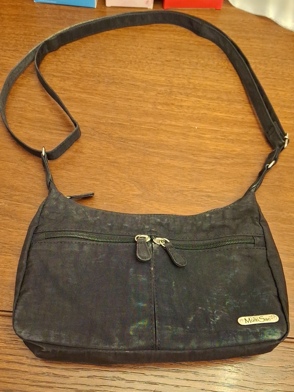 Vintage 2010 MultiSac Black Nylon Crossbody Shoulder Bag Preloved